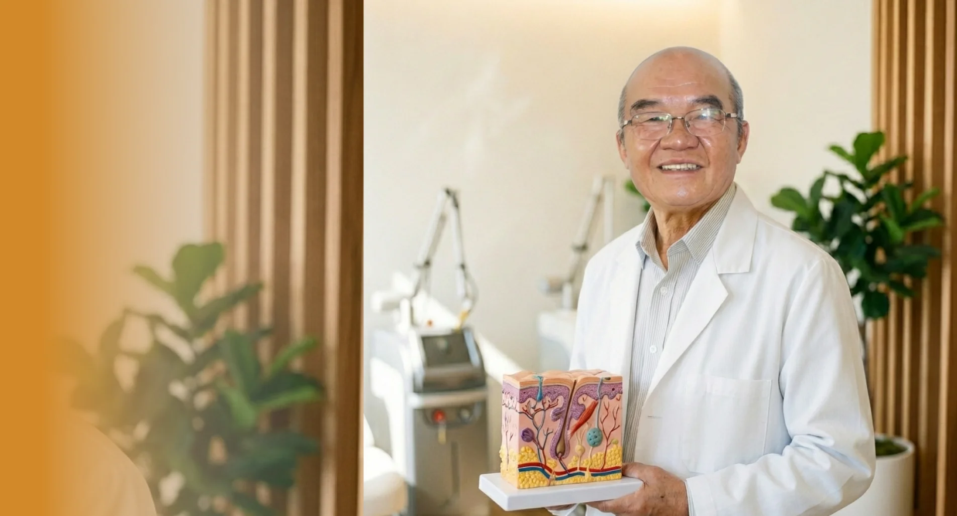 Cơ sở vật chất hiện đại và thiết bị Laser thẩm mỹ tại Phòng khám Da liễu Trần Thịnh