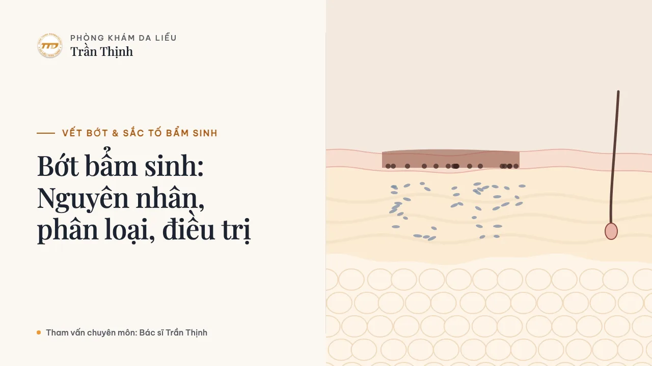 Minh họa: Bớt bẩm sinh: Nguyên nhân, phân loại, điều trị