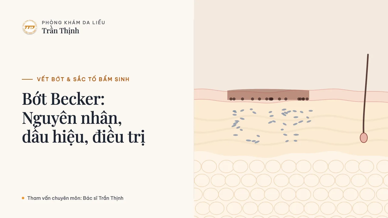 Minh họa: Bớt Becker: Nguyên nhân, dấu hiệu, điều trị