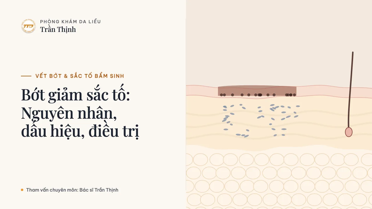 Minh họa: Bớt giảm sắc tố: Nguyên nhân, dấu hiệu, điều trị