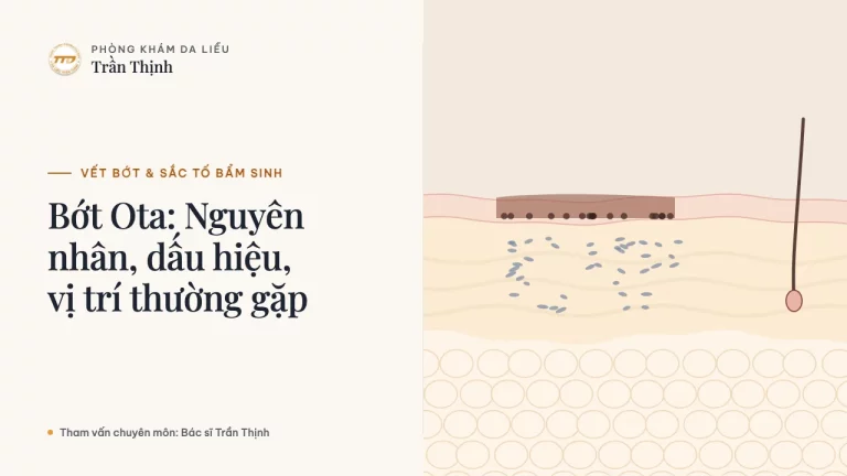 Bớt Ota: Nguyên nhân, dấu hiệu, vị trí thường gặp