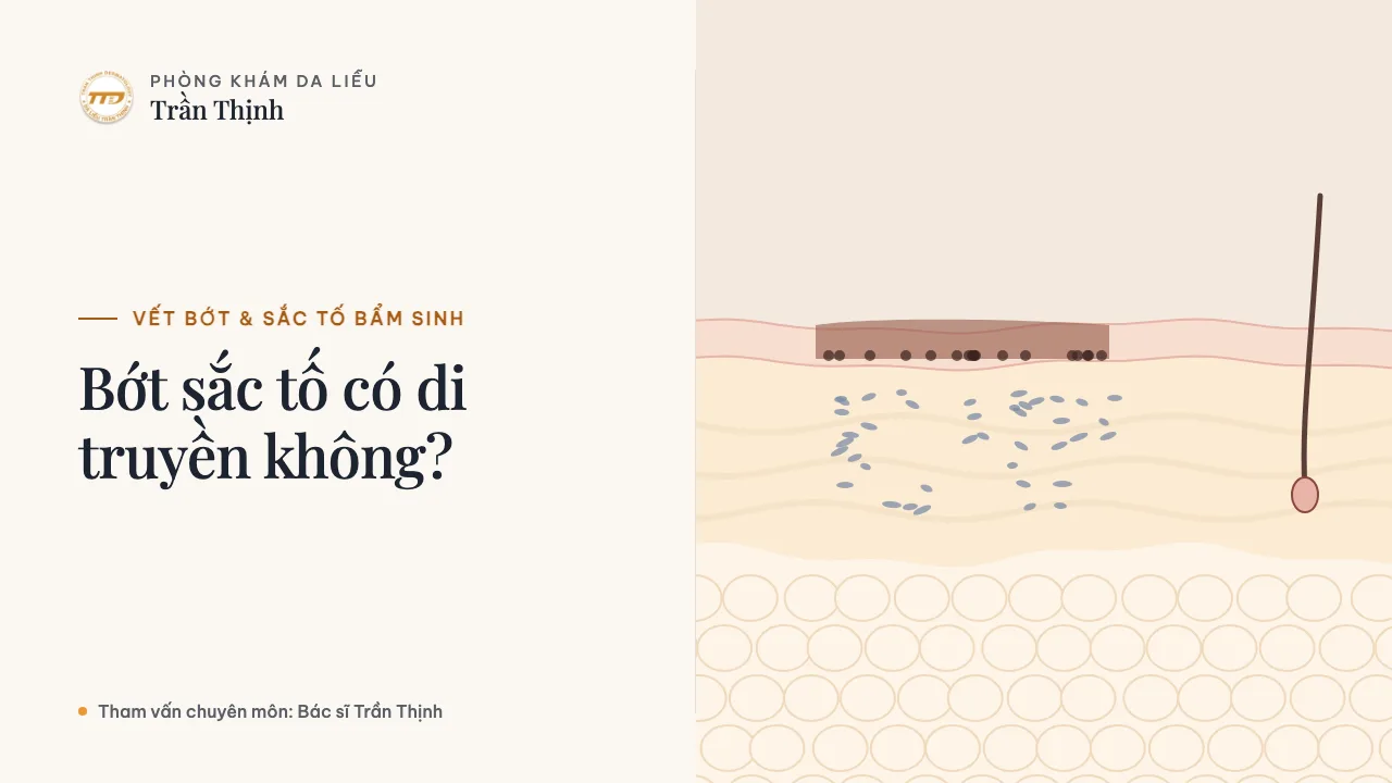 Minh họa: Bớt sắc tố có di truyền không?