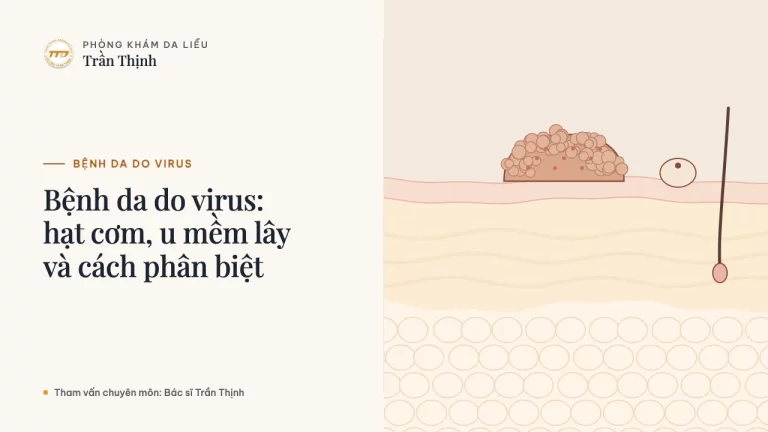 Bệnh da do virus: hạt cơm, u mềm lây và cách phân biệt