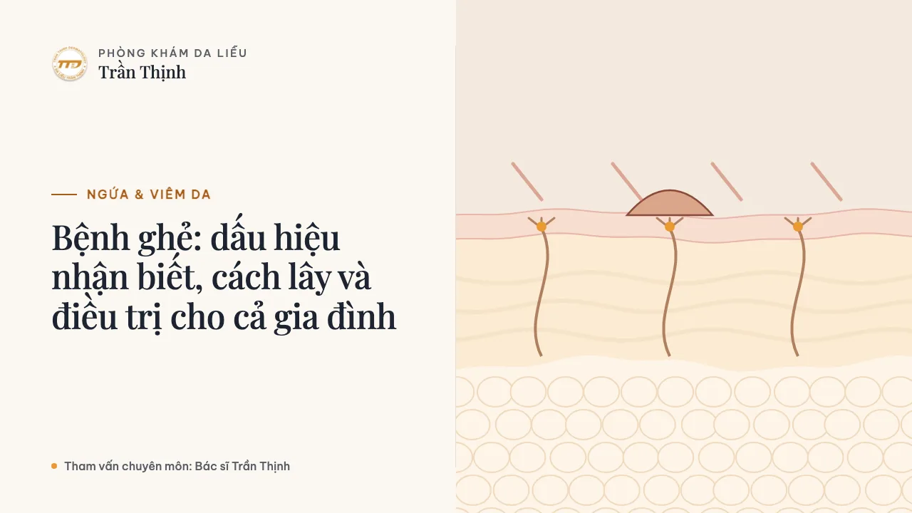 Minh họa: Bệnh ghẻ: dấu hiệu nhận biết, cách lây và điều trị cho cả gia đình