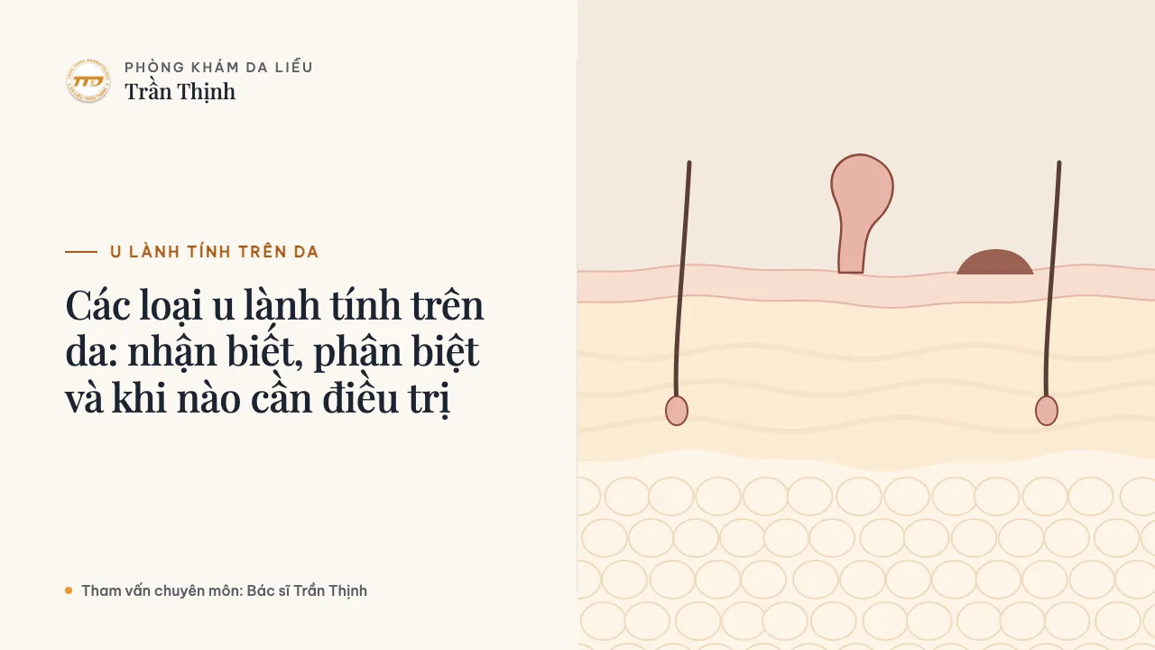 Minh họa: Các loại u lành tính trên da: nhận biết, phân biệt và khi nào cần điều trị