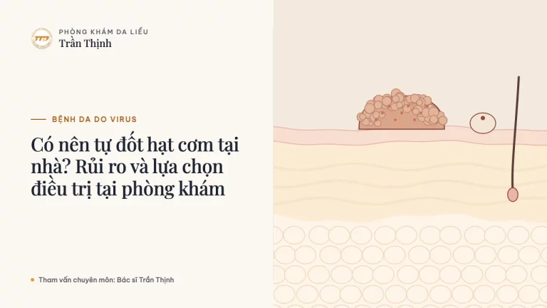 Có nên tự đốt hạt cơm tại nhà? Rủi ro và lựa chọn điều trị tại phòng khám