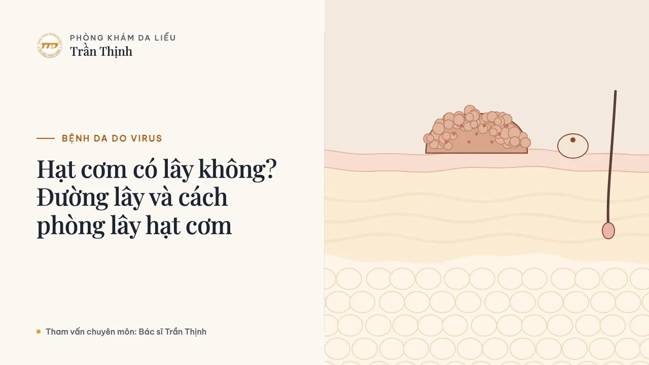 Minh họa: Hạt cơm có lây không? Đường lây và cách phòng lây hạt cơm