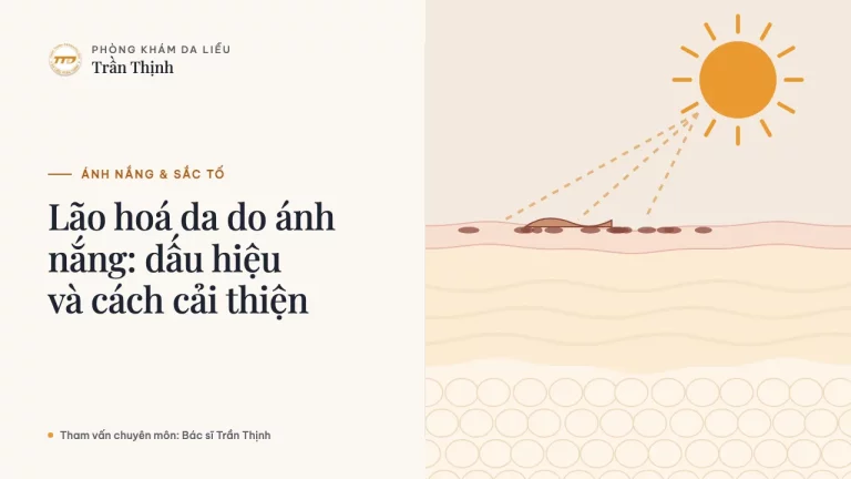 Lão hoá da do ánh nắng: dấu hiệu và cách cải thiện
