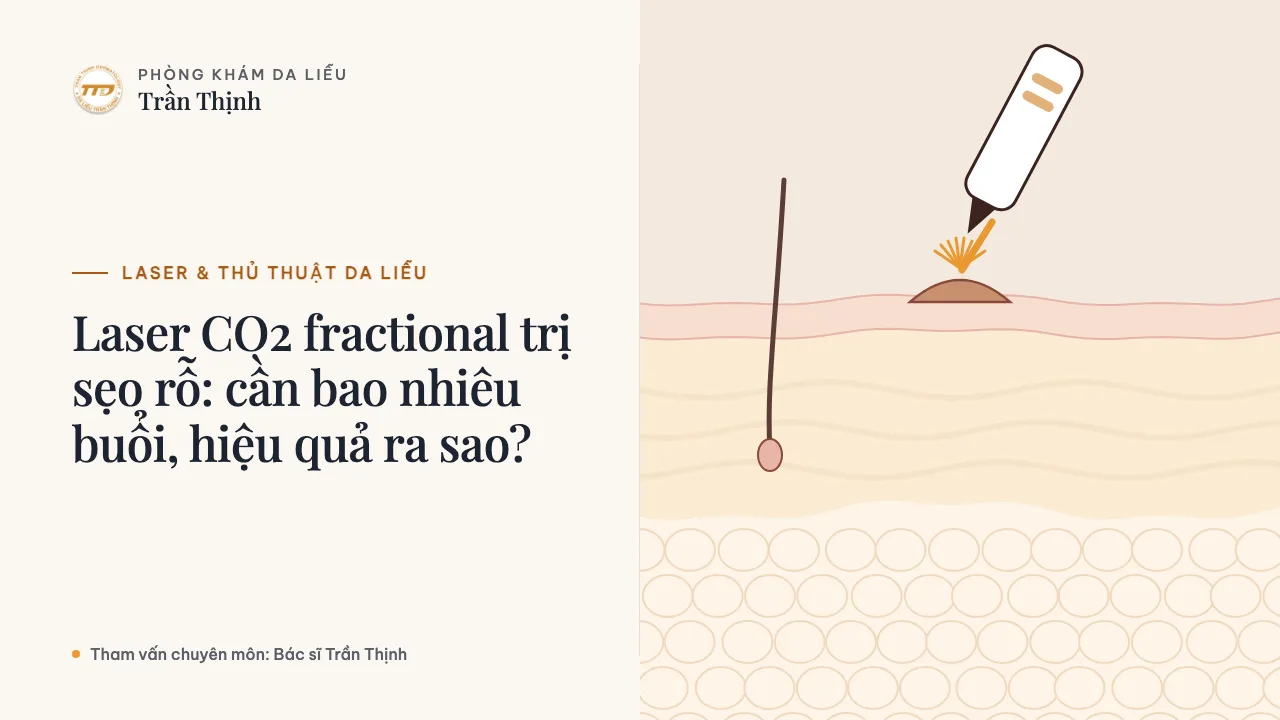 Minh họa: Laser CO2 fractional trị sẹo rỗ: cần bao nhiêu buổi, hiệu quả ra sao?