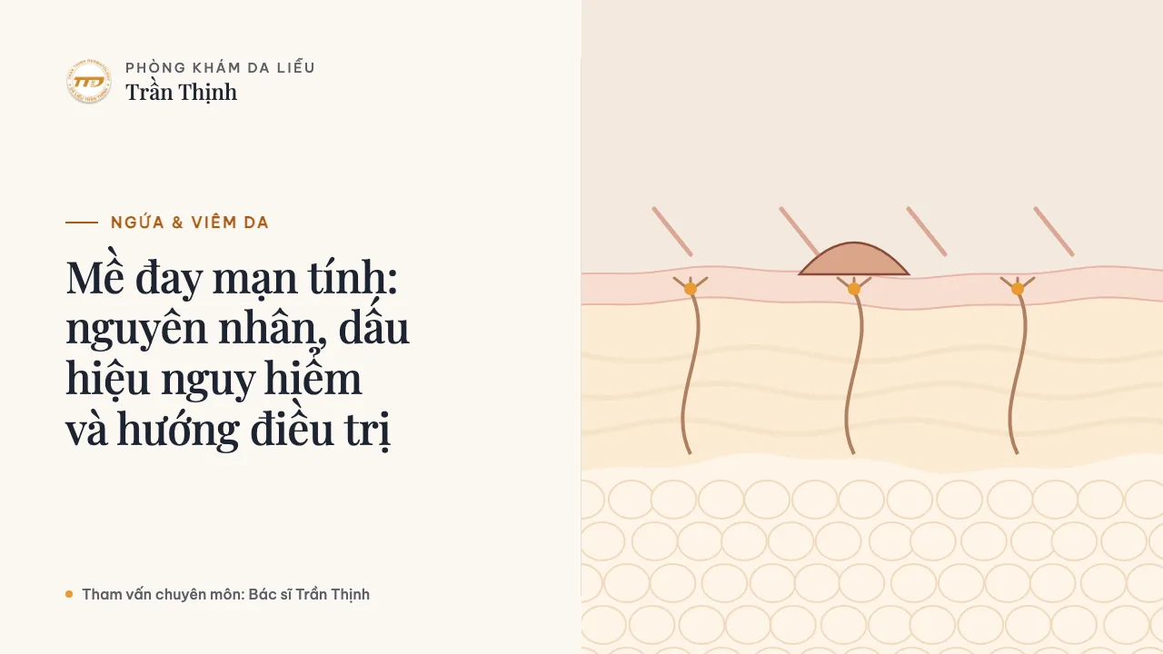 Minh họa: Mề đay mạn tính: nguyên nhân, dấu hiệu nguy hiểm và hướng điều trị