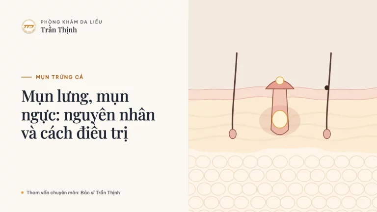 Mụn lưng, mụn ngực: nguyên nhân và cách điều trị