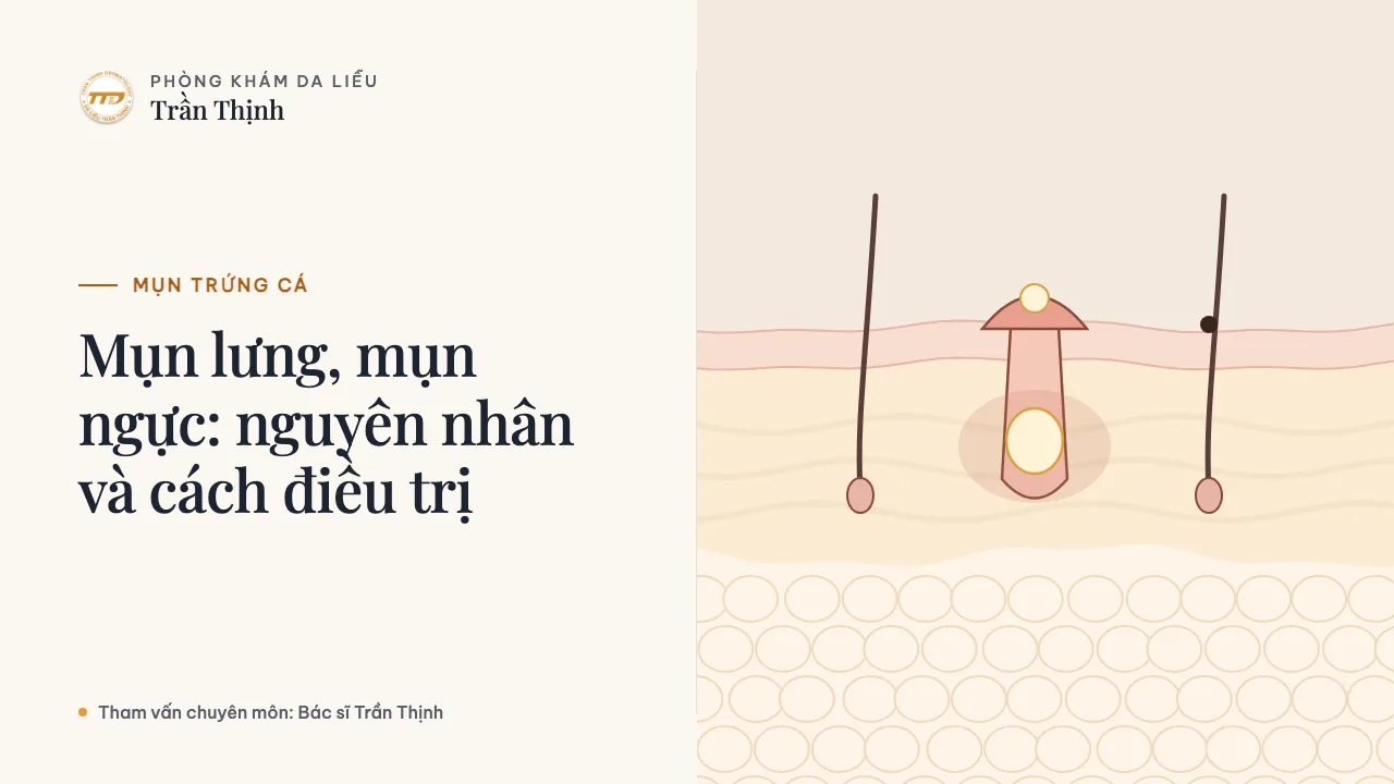 Minh họa: Mụn lưng, mụn ngực: nguyên nhân và cách điều trị