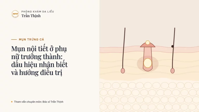 Mụn nội tiết ở phụ nữ trưởng thành: dấu hiệu nhận biết và hướng điều trị