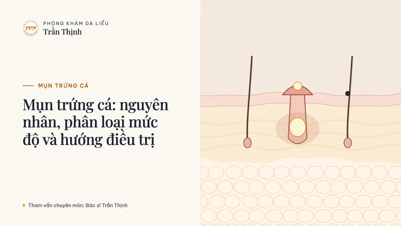 Minh họa: Mụn trứng cá: nguyên nhân, phân loại mức độ và hướng điều trị