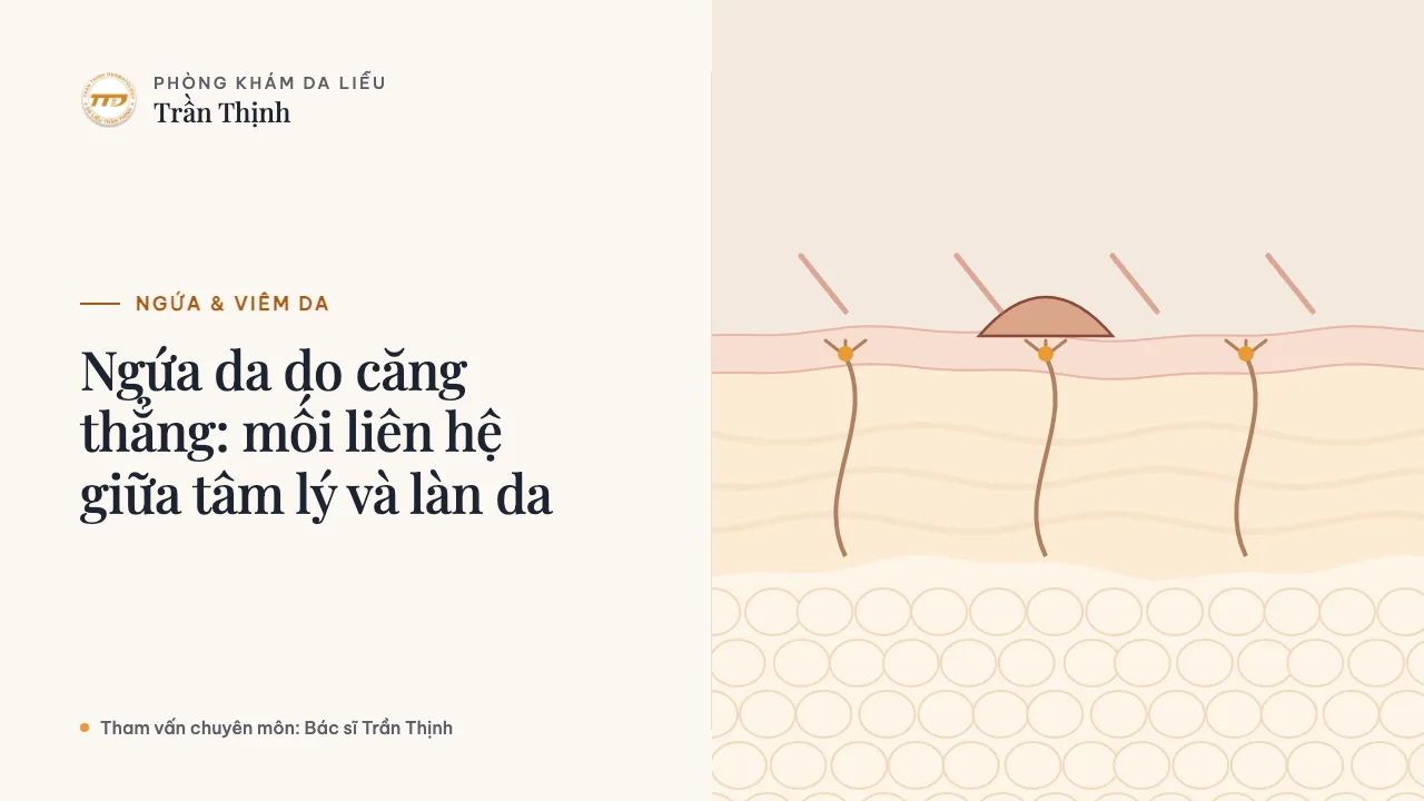 Minh họa: Ngứa da do căng thẳng: mối liên hệ giữa tâm lý và làn da