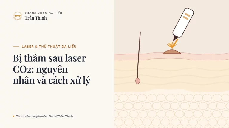 Bị thâm sau laser CO2: nguyên nhân và cách xử lý