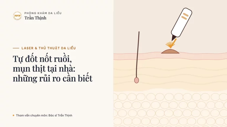 Tự đốt nốt ruồi, mụn thịt tại nhà: những rủi ro cần biết