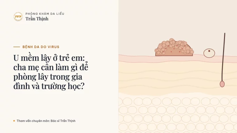 U mềm lây ở trẻ em: cha mẹ cần làm gì để phòng lây trong gia đình và trường học?
